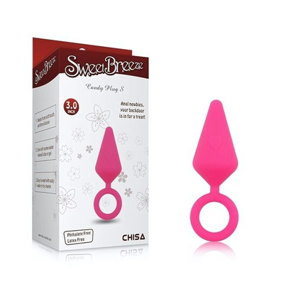 Анальная пробка с кольцом Candy Plug S-Pink (Цвет: розовый)