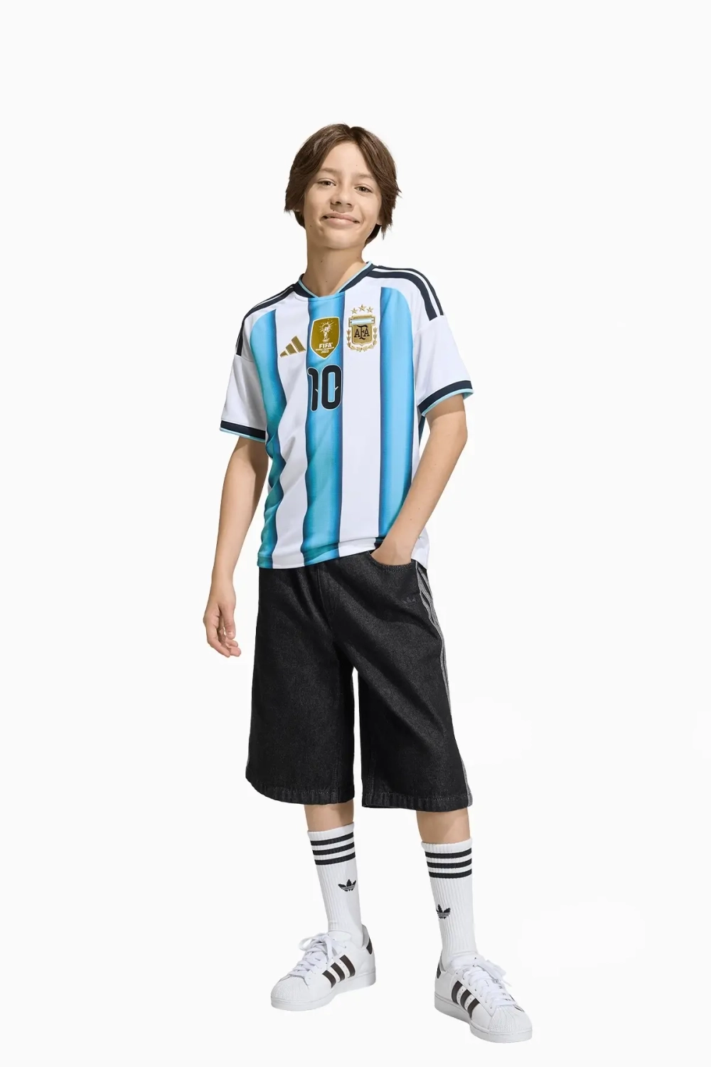 Футболка adidas Аргентина 2026 Home Messi 10 Junior - размер 176