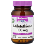 Bluebonnet Nutrition, L-глутатион, 100 мг, 60 растительных капсул