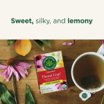 Traditional Medicinals, Organic Throat Cover®, лимон и эхинацея, без кофеина, 16 чайных пакетиков, 32 г (1,13 унции)