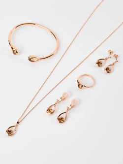 Серьги-капли Белла с кристаллами Swarovski шампань