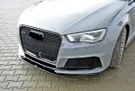 Карбоновая губа переднего бампера для AUDI RS3 2015 - 2016 Ауди аэродинамический обвес