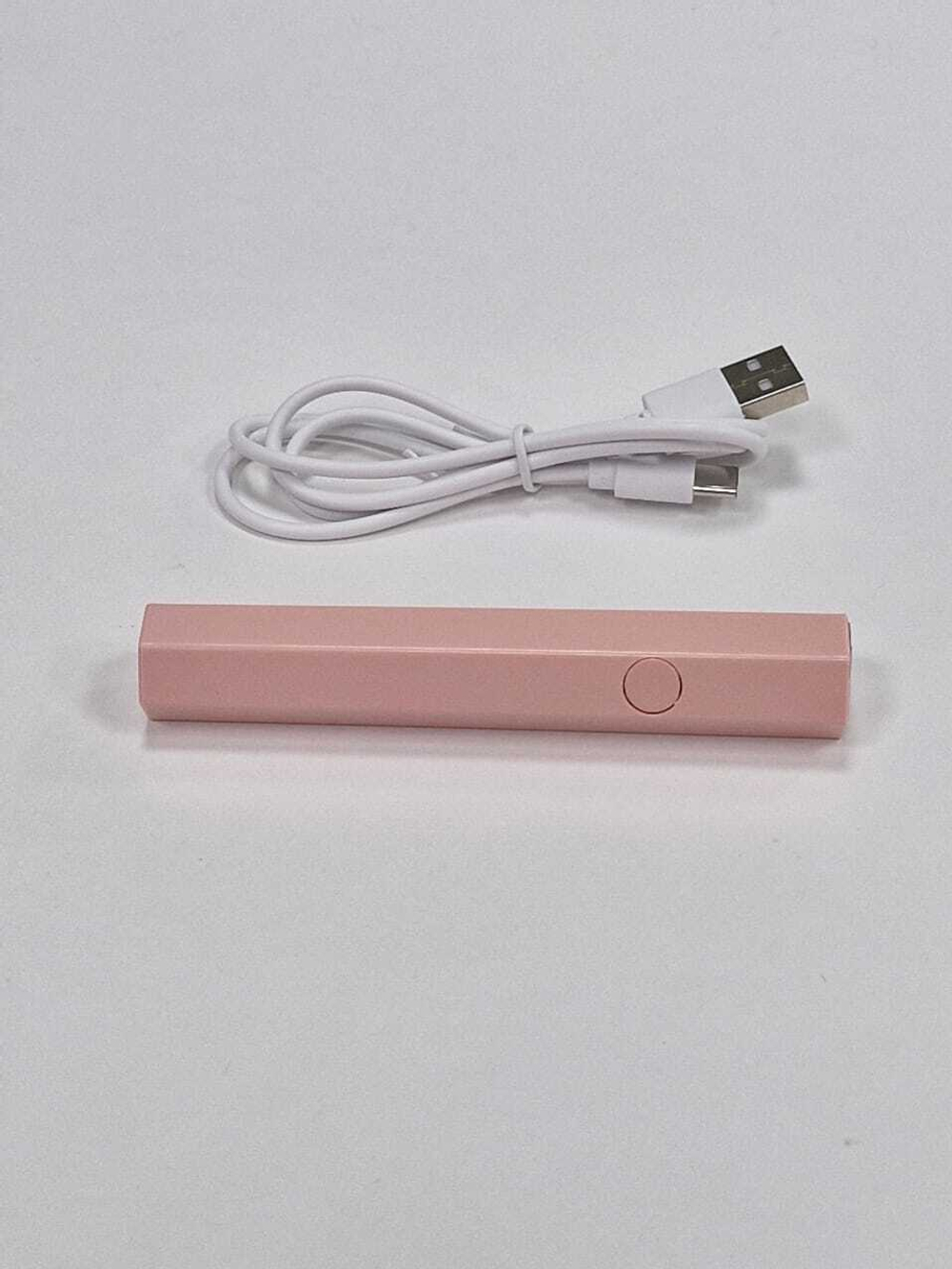 Фонарик УФ USB ШЕСТИГРАННЫЙ розовый