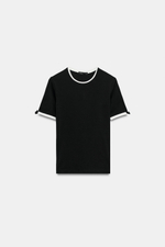 ФУТБОЛКА С КОНТРАСТНЫМИ БАНТАМИ — ZARA
