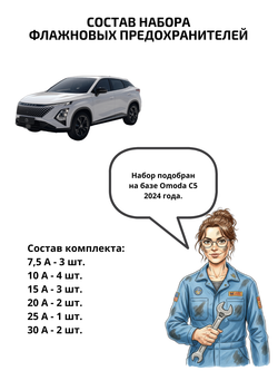 Набор предохранителей для Omoda C5 флажковый