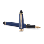 Перьевая ручка Aurora Ipsilon Satin blue GT, перо - F, в подарочной коробке