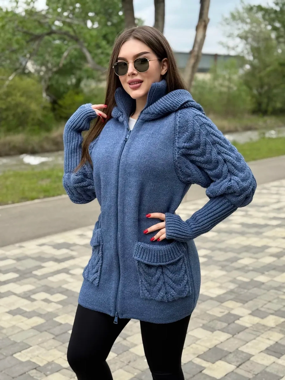 Кардиган куртка анорак вязаный
