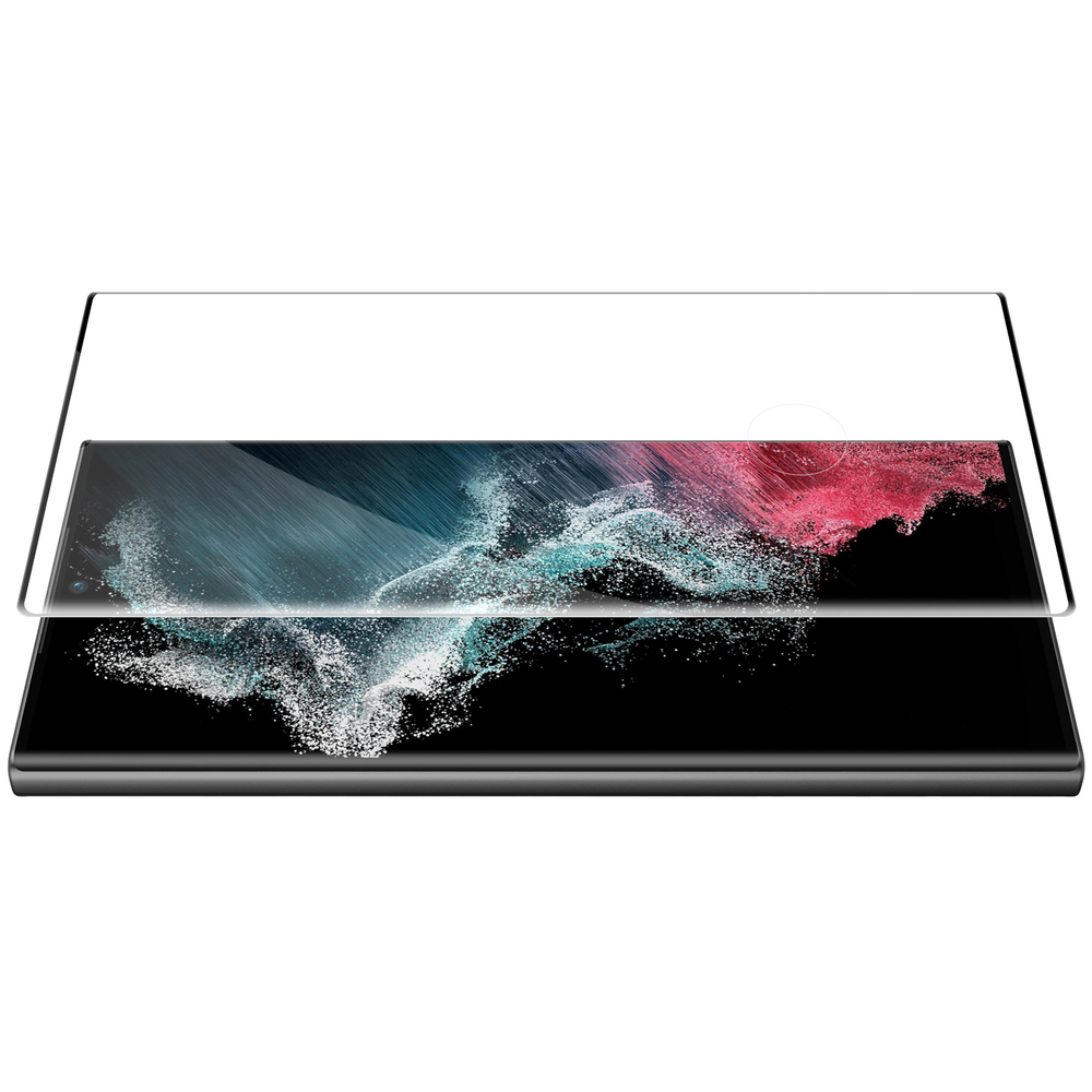 Защитное стекло с закругленными краями от Nillkin для Samsung Galaxy S23 Ultra, серия 3D CP+MAX Anti-Explosion Glass Screen Protector