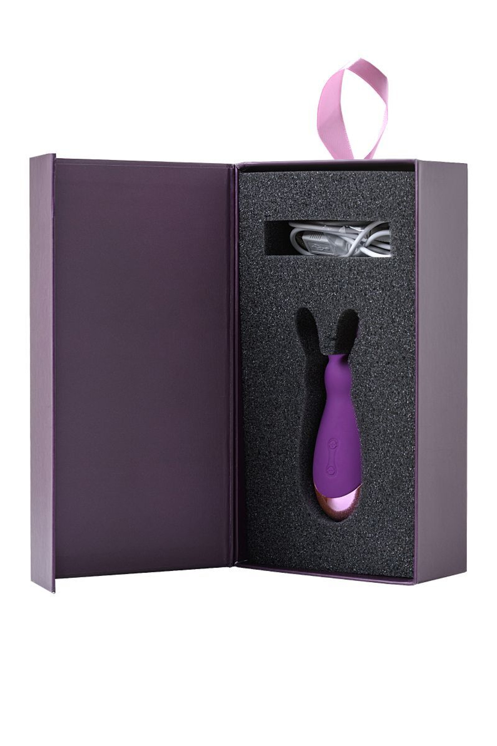 Фиолетовый стимулятор эрогенных зон Eromantica BUNNY - 12,5 см.