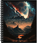 Тетрадь COSMIC LANDSCAPE 170х203, 48 л. гребень, , 4+0+выборочный УФ-лак, 4 диз