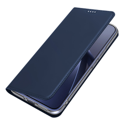 Чехол книжка синего цвета для Xiaomi 17T Pro, серия Skin Pro Series от Dux Ducis