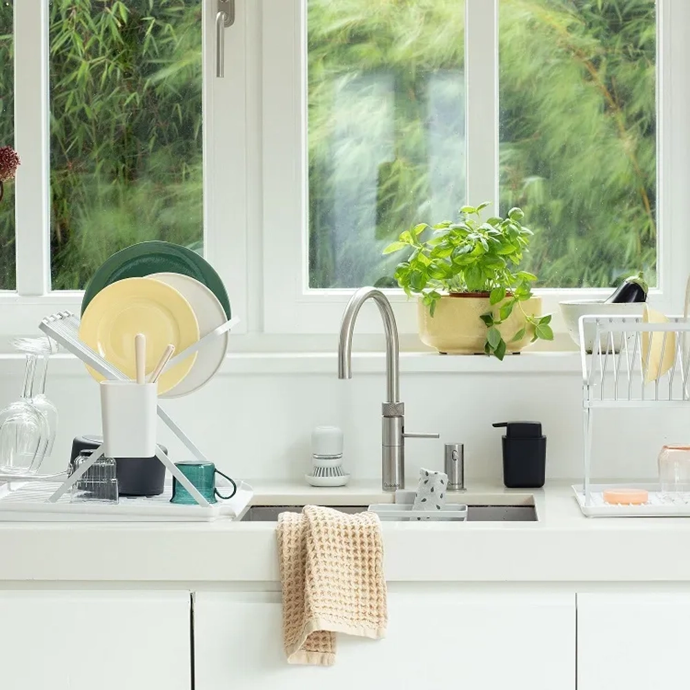 Brabantia Складная сушилка для посуды 37х33см светло-серая 139383