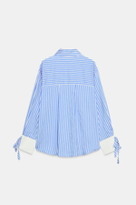 РУБАШКА В ПОЛОСКУ С ЗАВЯЗКАМИ — ZARA