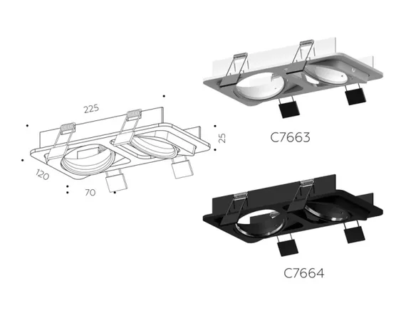 Основание для встраиваемого светильника C C7663 Ambrella