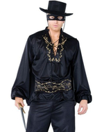 Костюм Зорро Masked Spanish Hero (Размер: XL) (Цвет: черный)