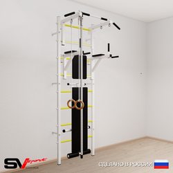 Шведская стенка Sv Sport усиленная 684 (Турник стандарт/Брусья/Скамья/Канат/Кольца)