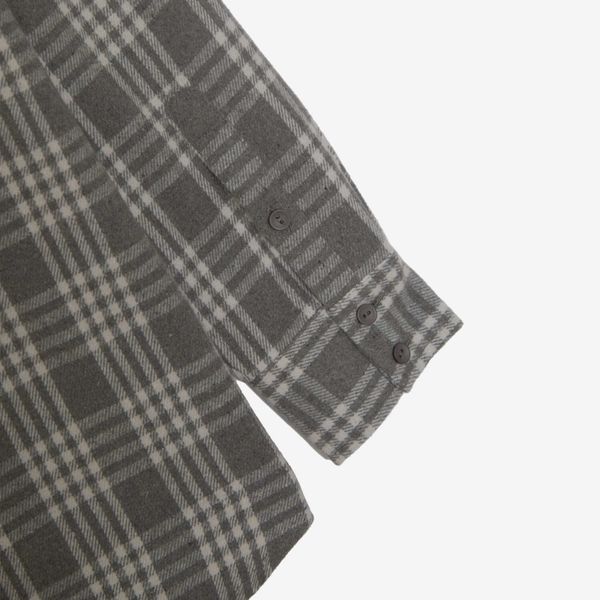 Рубашка Plaid Flannel серо-белая - фото 8