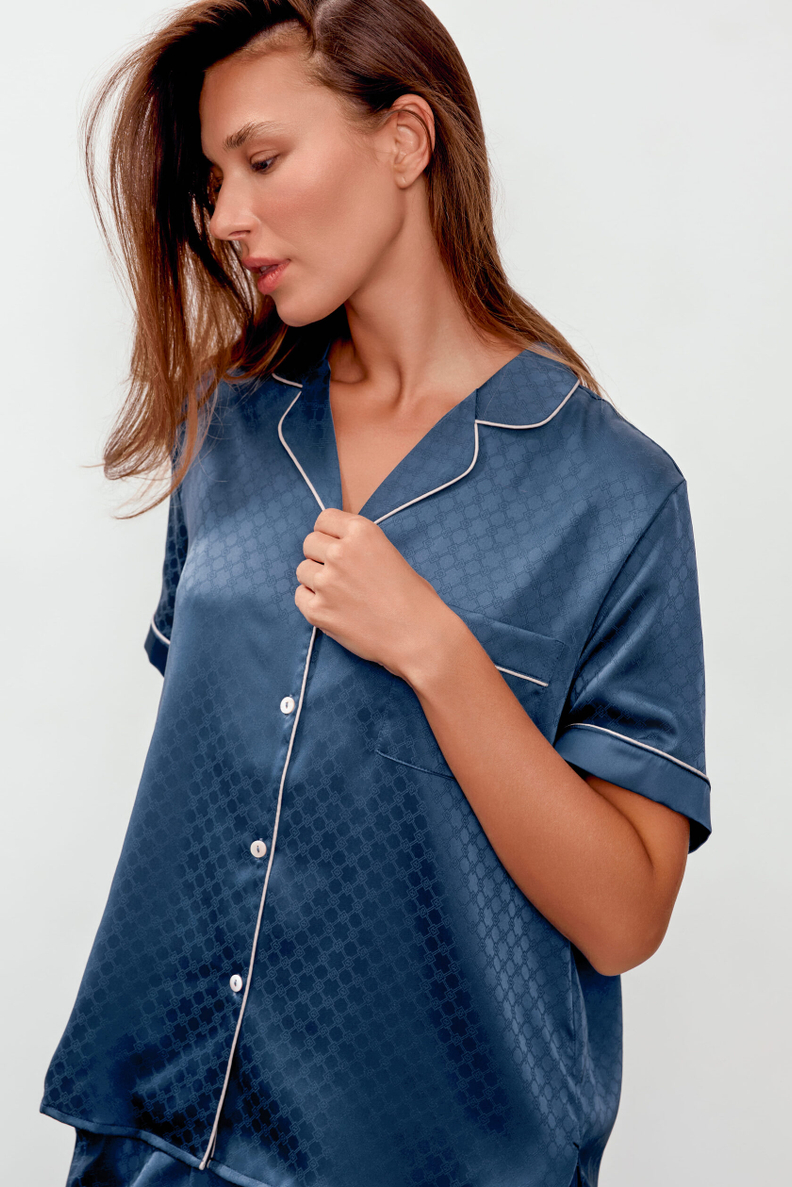 Комплект домашней одежды LH8121 тёмно-синий