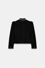 БЛЕЙЗЕР С КОНТРАСТНОЙ ОКАНТОВКОЙ — ZARA