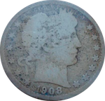 США 50 центов 1/2 доллара 1908 Barber Half Dollar Голова Свободы Новый Орлеан БУКЛЕТ СЕРЕБРО