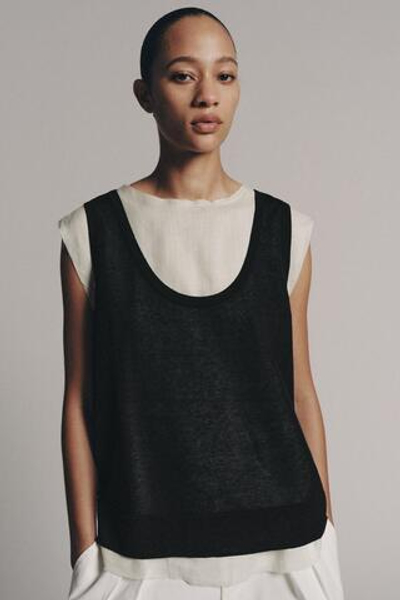 КОМБИНИРОВАННЫЙ ТРИКОТАЖНЫЙ ТОП — ZARA