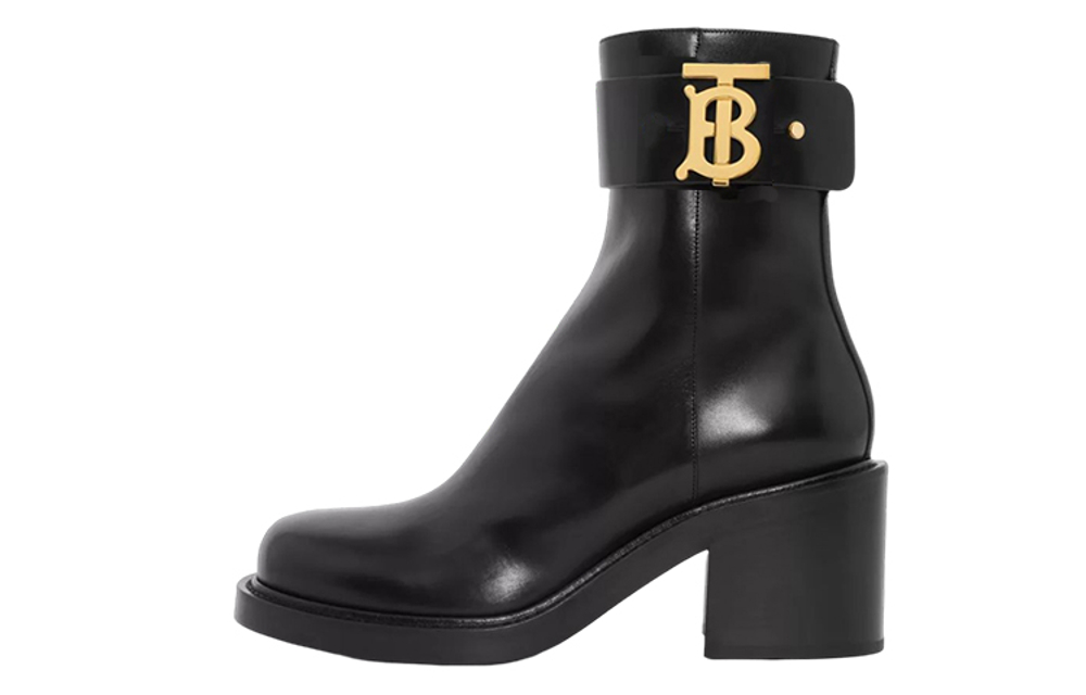Burberry Leather Ankle Boots Women"s Black