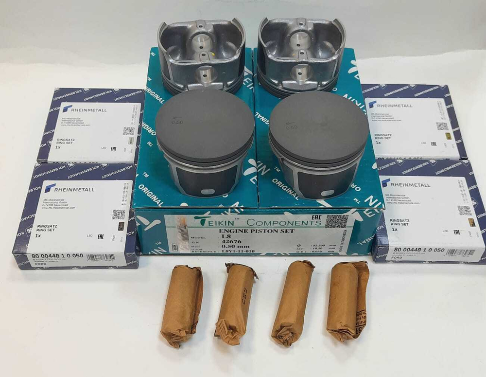 Поршни Teikin с кольцами Kolbenschmidt +0.50  QQDA, QQDB, Q7DA, L8