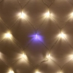 Гирлянда для улицы СЕТКА «Мерцание» ш2,0* в1,5 м 192 ламп LED, прозр.пров,1 реж.,IP-54, Теплый белый, белое мерцание (возможность соединения)