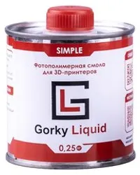Фотография — Фотополимерная смола Gorky Liquid Simple желтый 0,25 кг