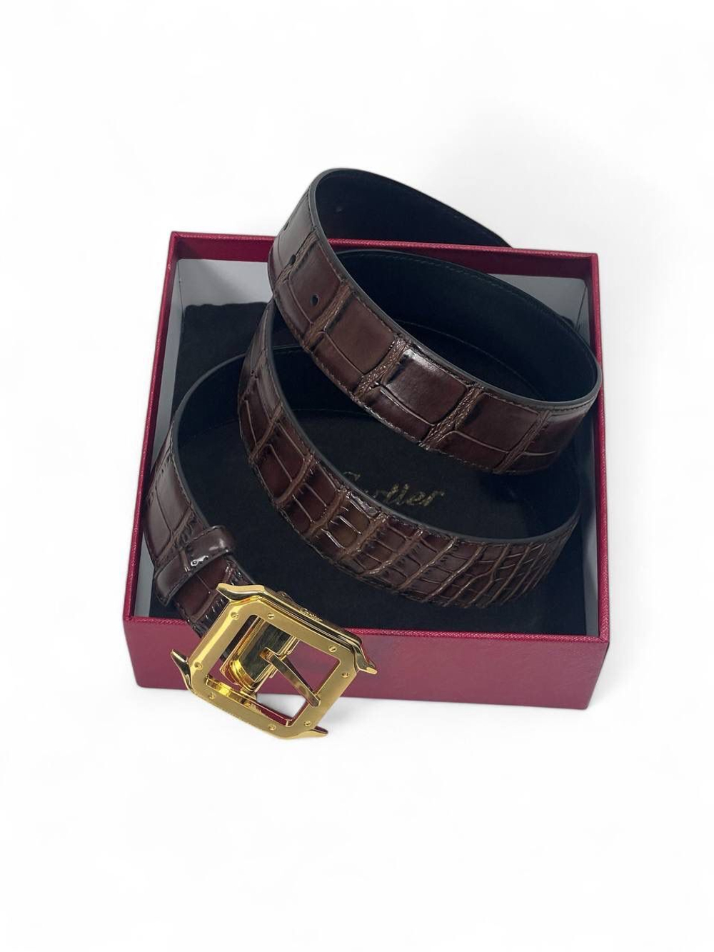 Ремень Cartier из кожи крокодила