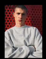 Мужской свитшот с круглым вырезом и нашивками - BERSHKA