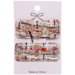 Зажимы для волос 2шт «New collection - Marina», микс 6 цветов, 6*2см