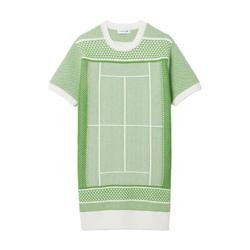 Теннисное платье Lacoste Tennis Court Jacquard Sweater - flour/billiard green