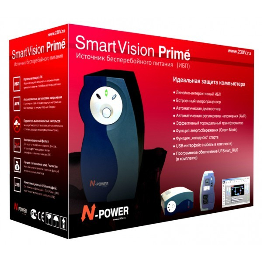 Интерактивный ИБП N-Power Smart-Vision Prime 425 ─ однофазный ИБП 425 ВА