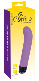 Фиолетовый вибратор G-точки Smile Genius - 20 см. (Цвет: фиолетовый)