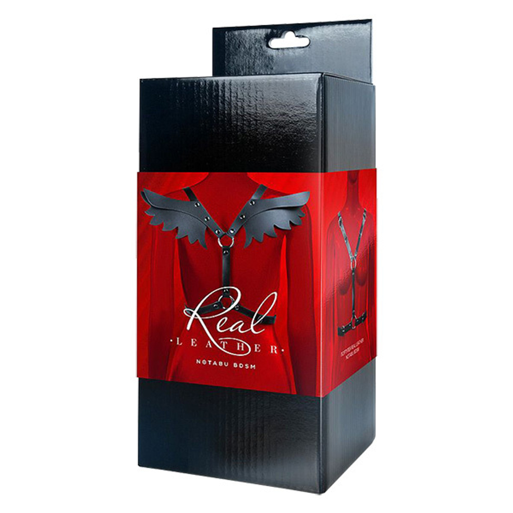 Роскошная кожаная портупея с крыльями Bior Toys Notabu Real Leather NTB-80737