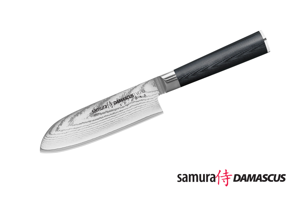 Нож кухонный Сантоку 15см Samura Damascus SD-0092/G-10
