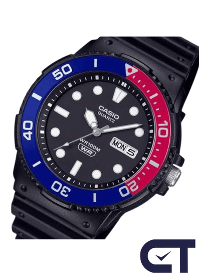 CASIO MRW-230H-1E2 — спортивные аналоговые часы с вращающимся безелем