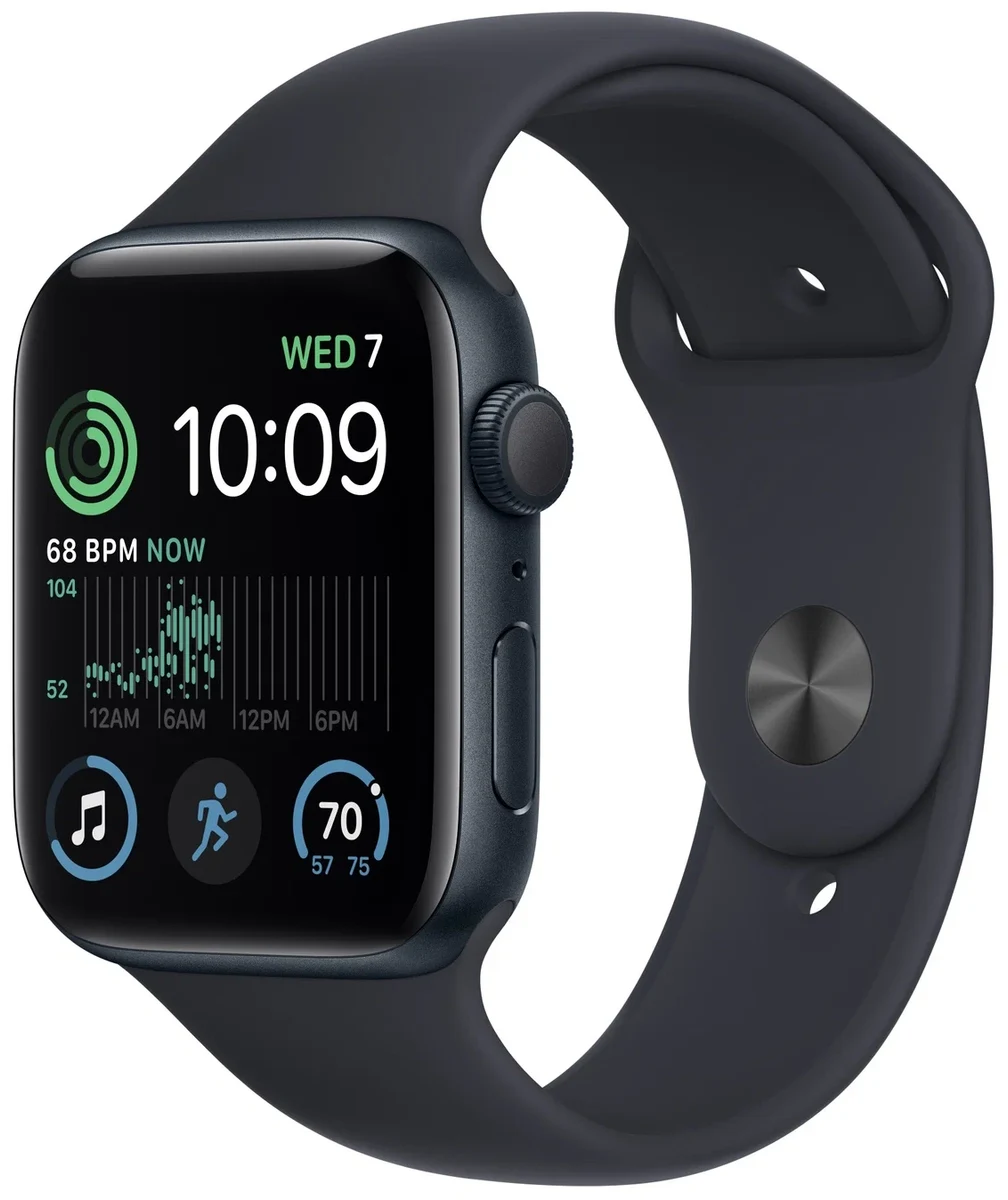 Умные часы Apple Watch Series SE Gen 2 2024 40 мм Aluminium Case GPS, midnight Sport Band S/M — фото 1