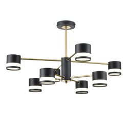 8240/8C COMFI LN26 239 черный/латунь, металл/акрил Люстра потолочная LED GX53 8*7W 220V LANIKA