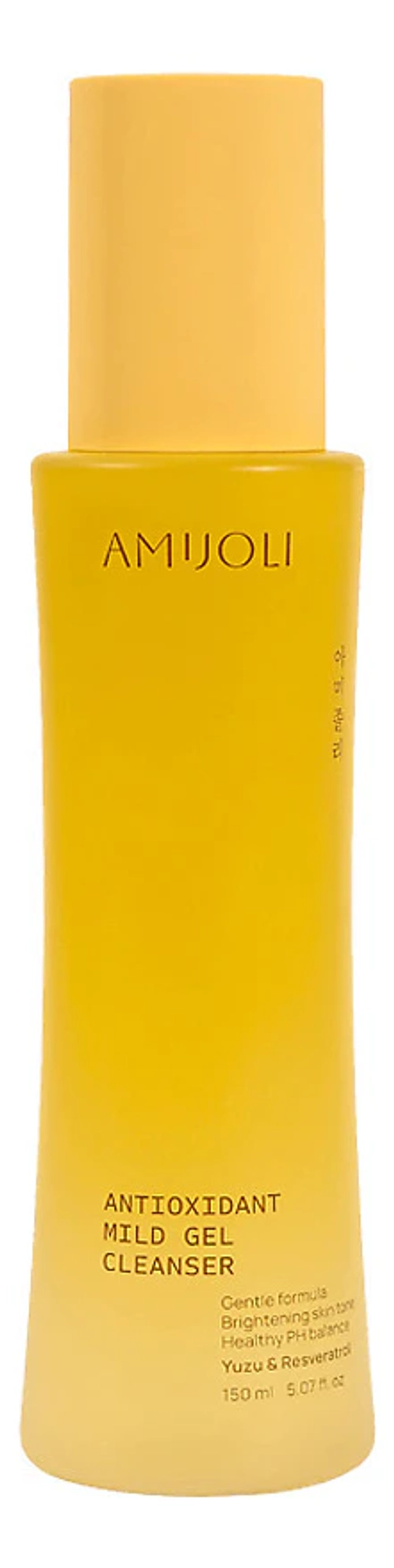 AMIJOLI Мягкий гель для умывания с экстрактом юдзу и ресвератролом-Antioxidant Mild Gel cleanser Yuzu&Resveratrol, 150мл