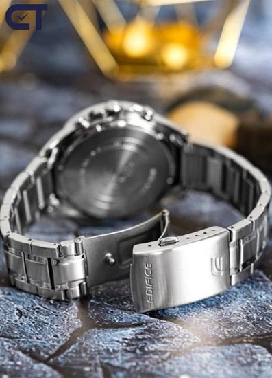 CASIO EFR-552D-2AVUDF EDIFICE мужские наручные часы — стальной хронограф с синим циферблатом