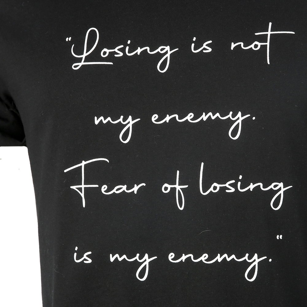 Мужское теннисное поло Tennis-Point No Fear T-Shirt Men - Black, White