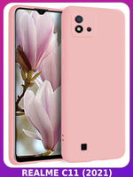 Мягкий Soft Touch чехол из силикона для REALME C11 2021 / C20 с бархатной подкладкой
