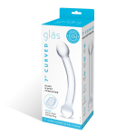 Прозрачный стеклянный фаллос для стимуляции точки G Curved Glass - 17 см. (Цвет: прозрачный)