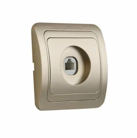 Компьютерная розетка RJ45 1-местная шампань Марс SBE-02c-S1-RJ