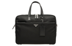 PRADA Nylon With Leather Briefcase, Laptop Bag, One Shoulder Handbag, Crossbody Bag Men"s Black