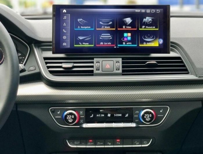 Магнитола для Audi Q5 2017-2020 - Parafar PF1315Fa128/128 монитор 10.25" на Android 12, Быстрая, CarPlay, 4G SIM-слот