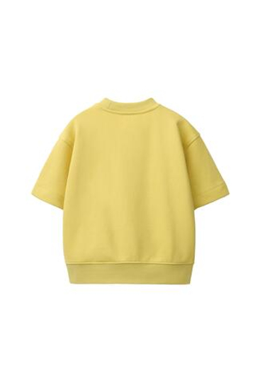 ZARA ТОЛСТОВКА С КОРОТКИМИ РУКАВАМИ И РЕЛЬЕФНОЙ НАДПИСЬЮ, ЖЕЛТЫЙ