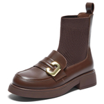 Teenmix Cow Leather Ankle Boots 4cm Women"s